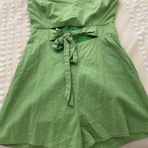 Urban outfitters green cutout romper